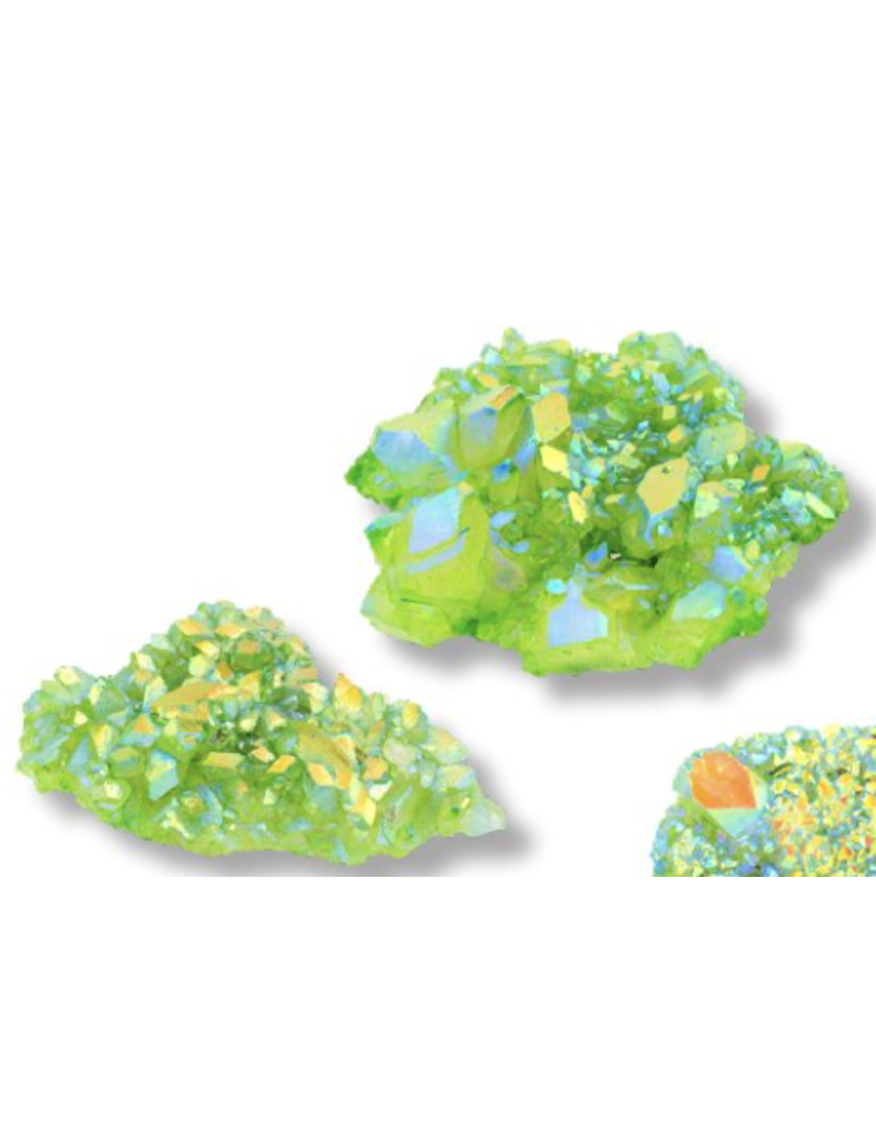 Squire Boone Village Rock/Mineral - Apophyllite Titanized (Green; Sizes and Colors Vary; Sold Individually)