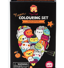 Schylling Toys Artistic Tiger Tribe Neon Coloring Set - Glow Friends