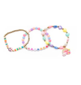Creative Education (Great Pretenders) Jewelry Rainbow Smiles Bracelet (3 Pieces Set)