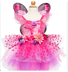 Creative Education (Great Pretenders) Costume Fairy Blooms Deluxe Dress and Wings, Pink/Lilac (Size 5-6)