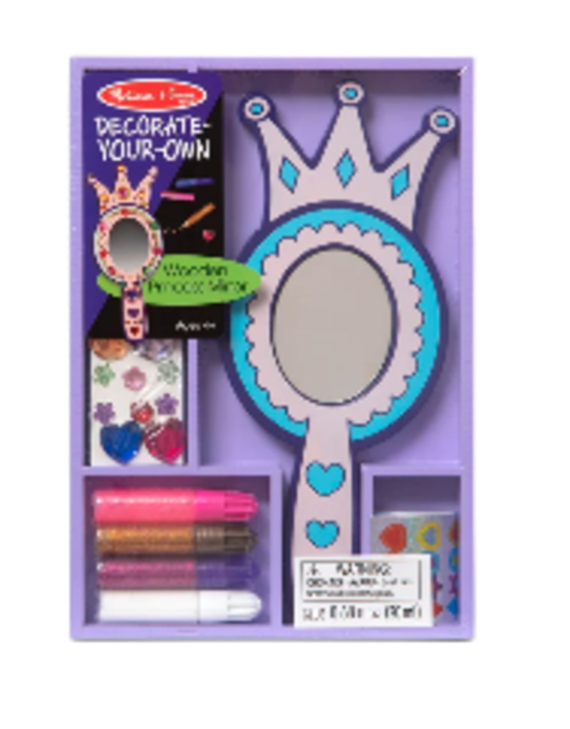 Melissa & Doug Craft Kit Decorate Your Own Wooden Princess Mirror