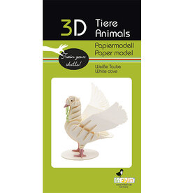 Fridolin Craft 3D Paper Model White Dove