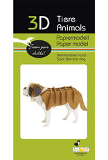 Fridolin Craft 3D Paper Model Saint Bernard