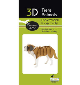 Fridolin Craft 3D Paper Model Saint Bernard