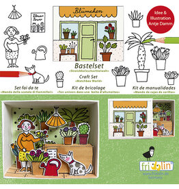 Fridolin Craft Kit Matchbox Card - Flower Shop