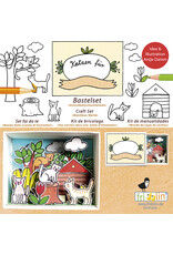 Fridolin Craft Kit Matchbox Card - Cat Family