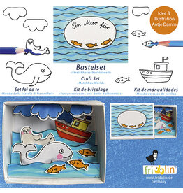 Fridolin Craft Kit Matchbox Card - Ocean