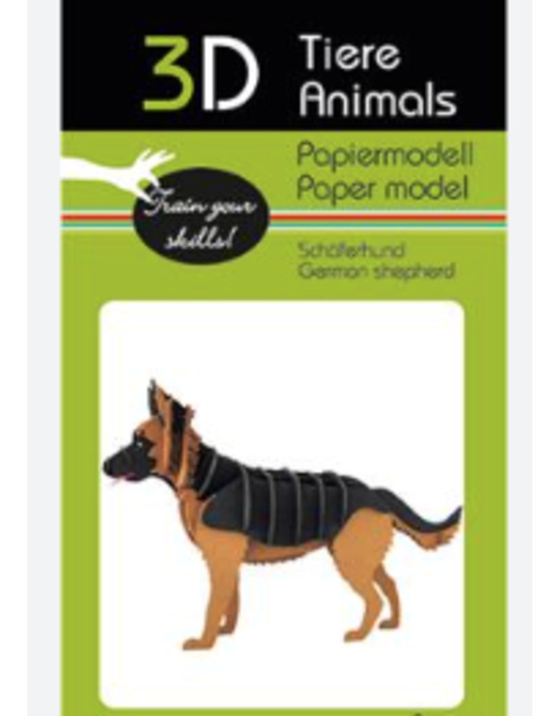 Fridolin Craft 3D Paper Model German Shepherd
