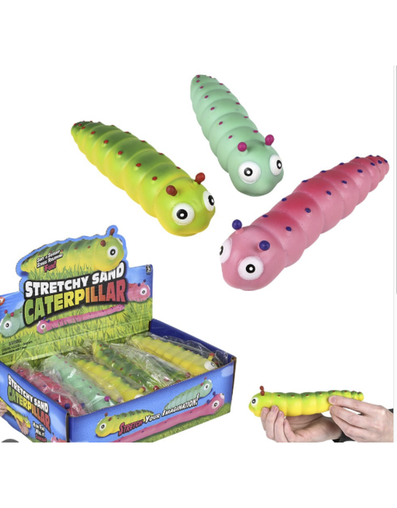 The toy network Novelty Stretchy Sand Caterpillar (6"; Colors Vary; Sold Individually)