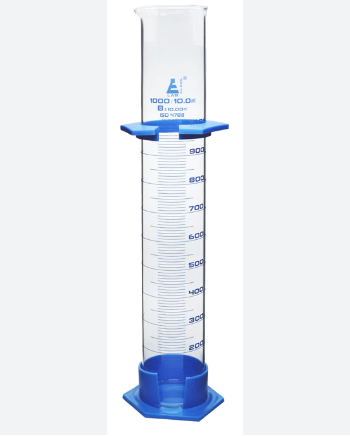 Scientific Labware Glass Graduated Cylinder 1000 mL with Detachable Base and Collar