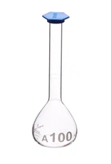 Supertek Scientific Scientific Labware Glass Volumetric Flask with Snap Cap 250 mL