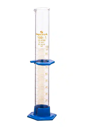 Scientific Labware Glass Graduated Cylinder 500 mL with Detachable Base and Collar