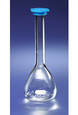 Supertek Scientific Scientific Labware Glass Volumetric Flask with Snap Cap 100 mL