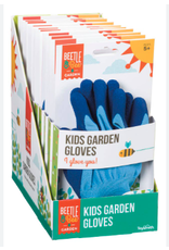 Beetle & Bee Garden Outdoor Kids Garden Gloves (Blue,  Ages 5+)