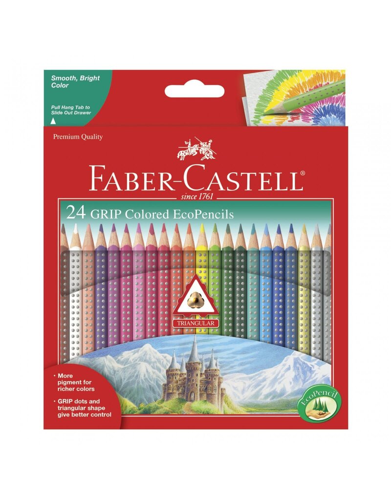 Faber-Castell Art Supplies Grip Colored EcoPencils (Pack of 24)