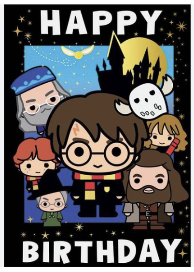 Playhouse Harry Potter Chibi Characters Shiny Foil Enamel Effect Sticker  Sheet - 1 Pack