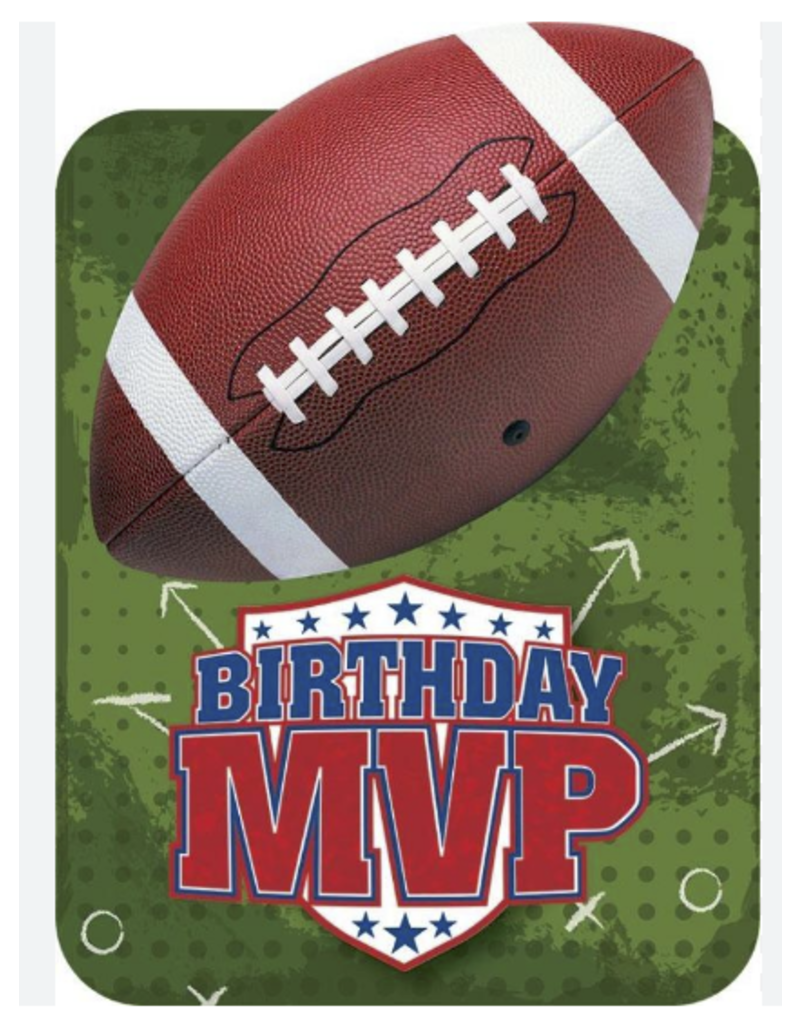 Playhouse Card - Football Foil Birthday MVP
