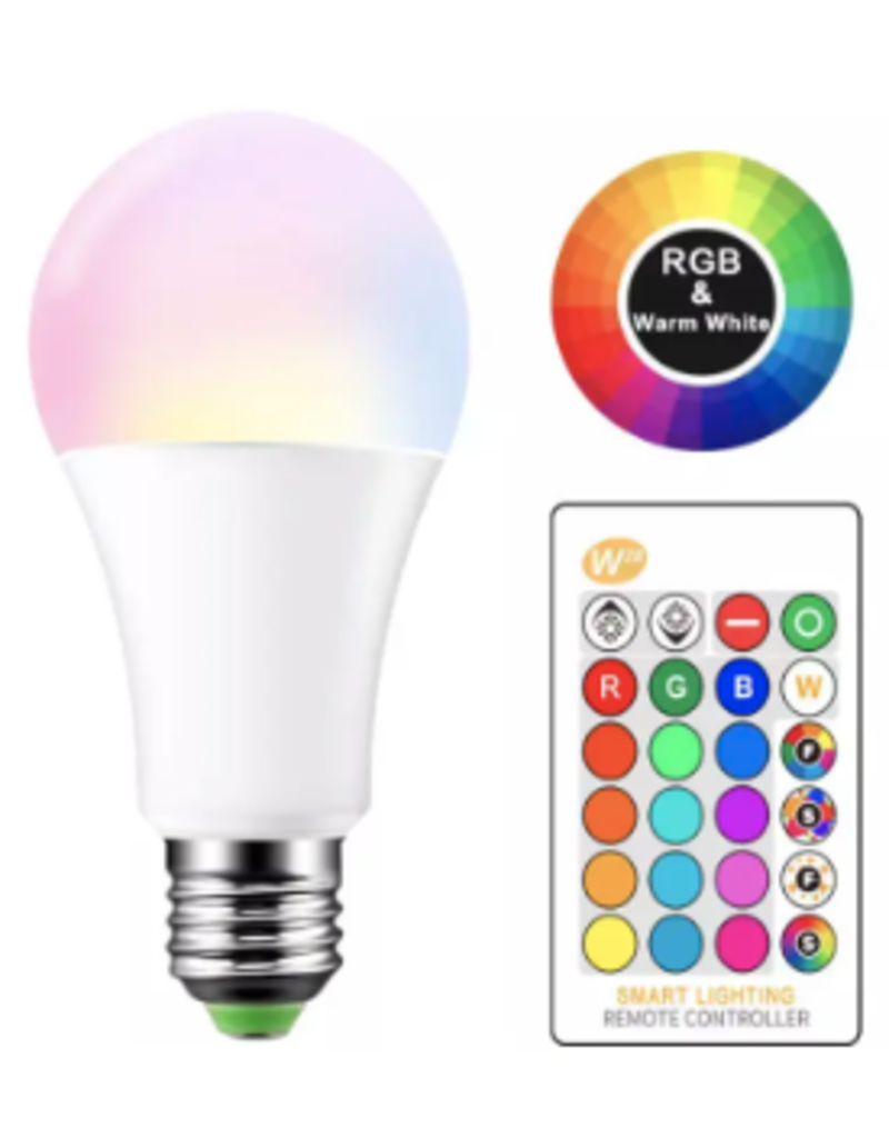 Infinity Light Infinity Light LED RBGW Color Changing Bulb with Remote