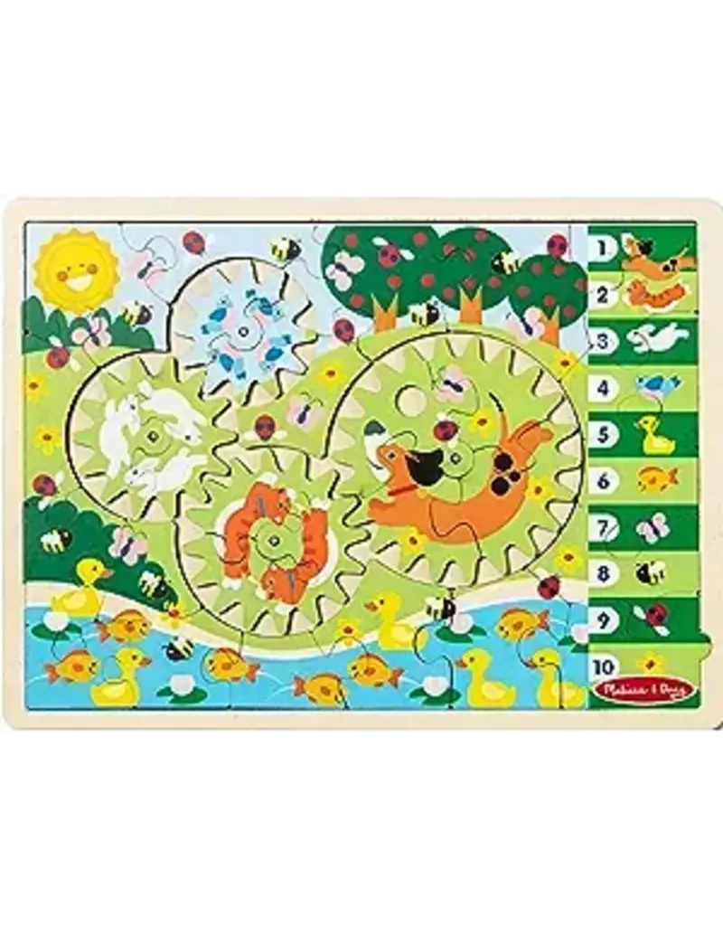 Melissa & Doug Wooden iSpy Gear Puzzle - Animal Chase