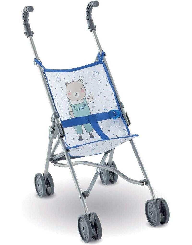 Corolle Doll Blue Umbrella Stroller (for 14/17" Baby Doll)