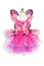 Creative Education (Great Pretenders) Costume Fairy Blooms Deluxe Dress and Wings, Pink/Lilac (Size 5-6)