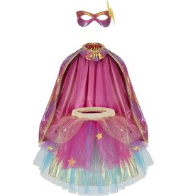 Creative Education (Great Pretenders) Costume Super Duper Tutu Cape & Mask Pack (Pink/Gold)