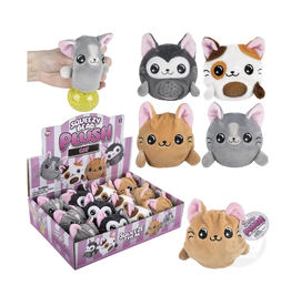 The toy network Novelty Cat Squeezy Bead Plush Assorted (sold single)