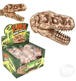 The toy network Novelty Plastic Stretchy Hand Puppet - T-Rex Fossil  (6")