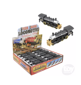 The toy network Die-cast Pull Back Steam Engine Locomotive (6.5"; Sold Individually)