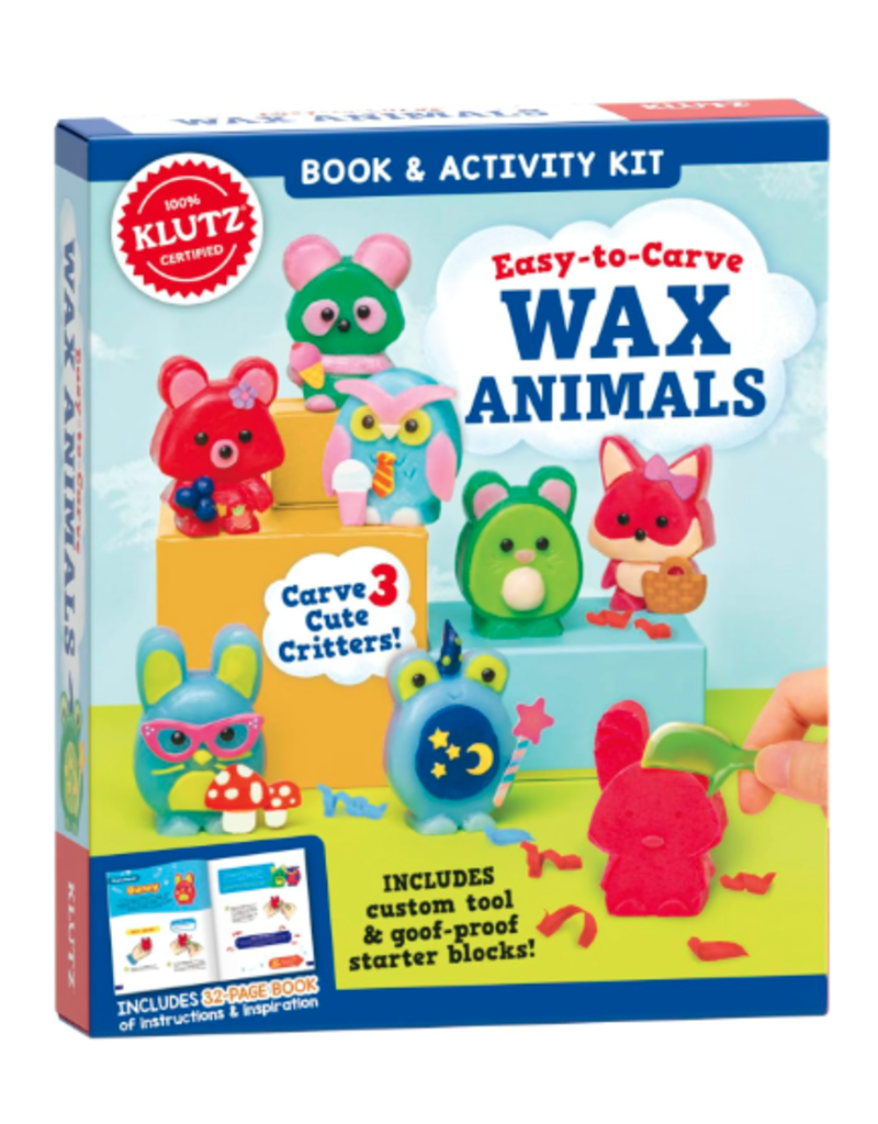 Klutz Klutz Book & Activity Kit Easy-to-Carve Wax Animals - Pow Science LLC