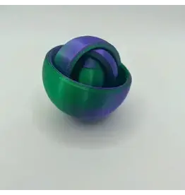 Kahn Creations Fidget Gyroscope Spinner - Green Purple