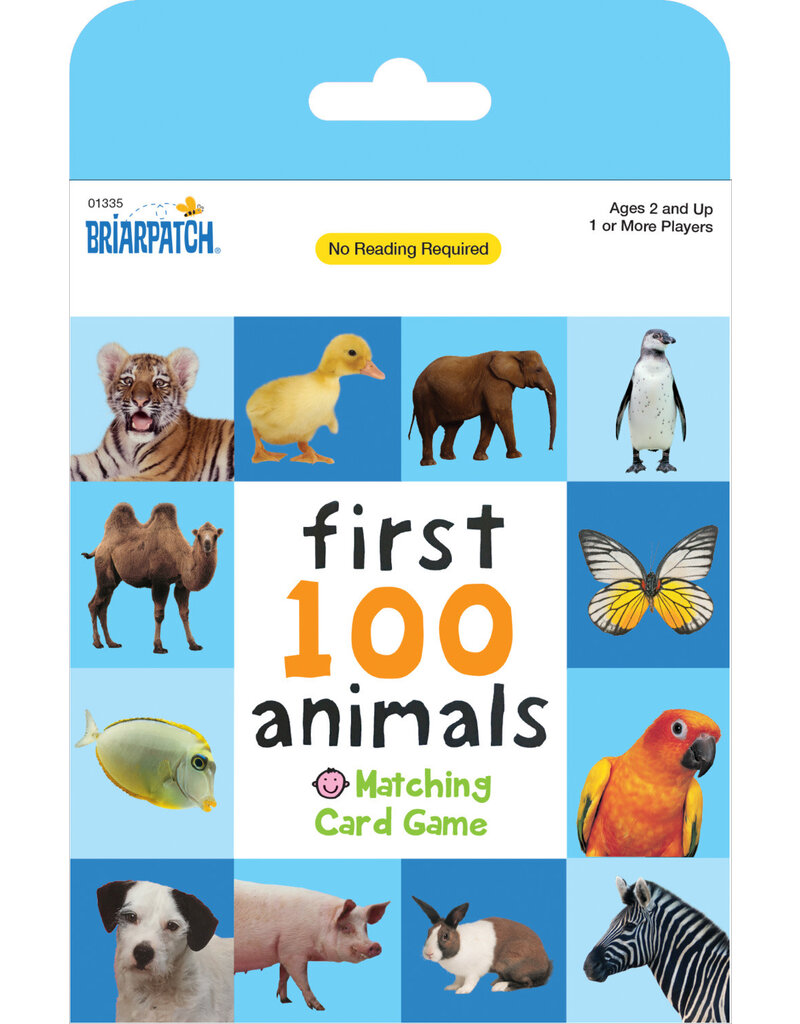 University Games Card Game First 100 Animals  Matching