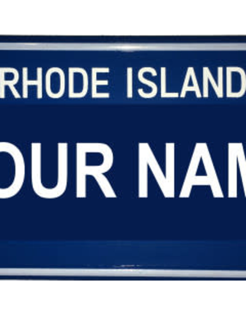 Voorco Designs RI Mini License Plate 4" x 2.25" - Everett