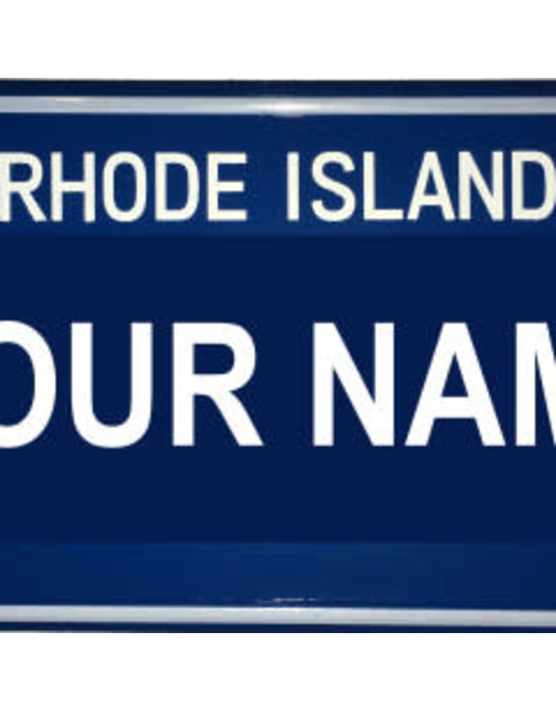 Voorco Designs RI Mini License Plate 4" x 2.25" - Everly