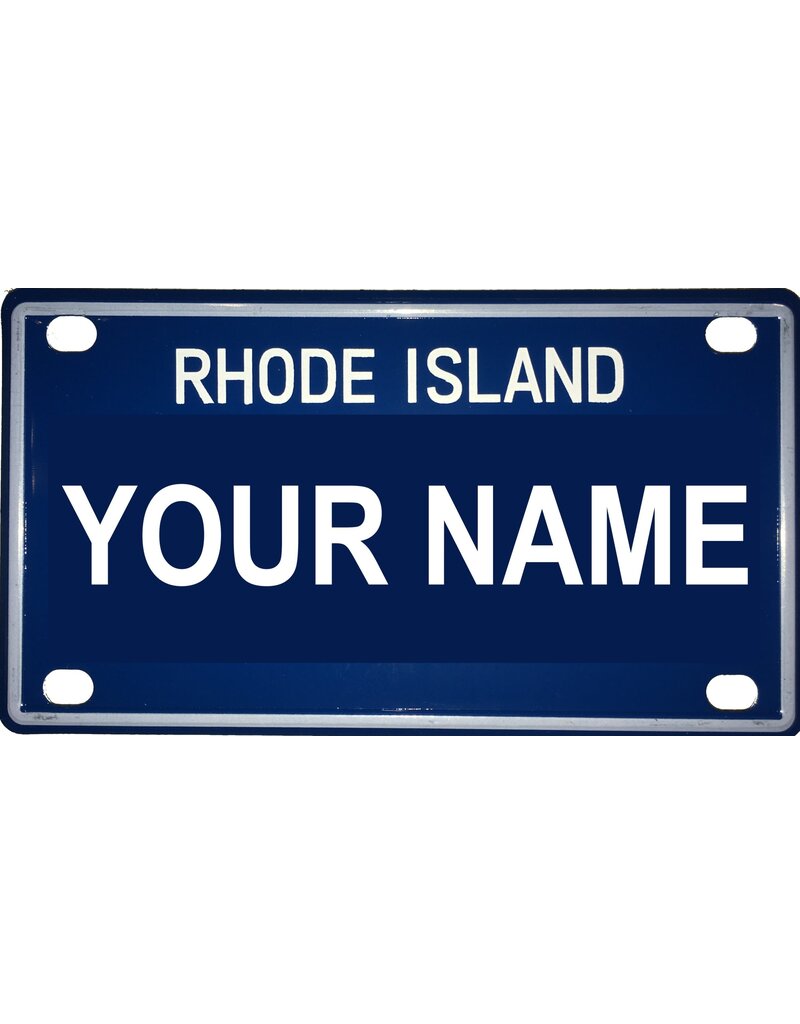 Voorco Designs RI Mini License Plate 4" x 2.25" - Oliver