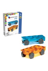 Magnatiles Magna-Tiles Cars 2-Piece Expansion Set: Blue & Orange