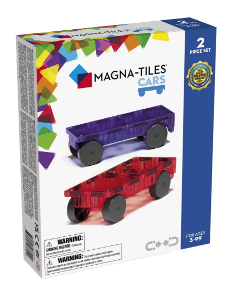 Magnatiles Magna-Tiles Cars 2-Piece Expansion Set: Purple & Red