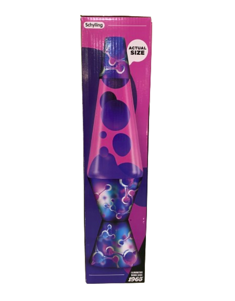 Schylling Toys Lava Lamp Floating Molecule - Purple Lava in Pink Liquid (14.5")