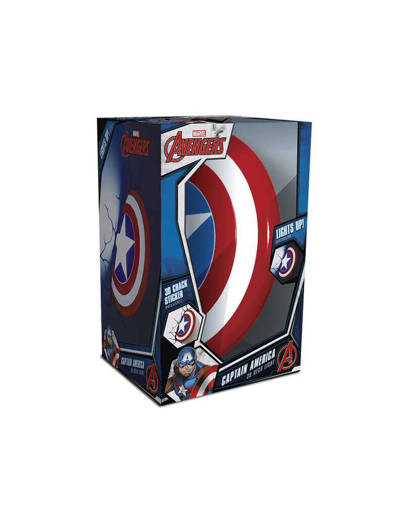 3DLightFX 3D Marvel Kid's Bedroom Wall Night Light - Captain America's Shield