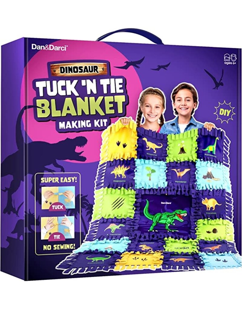 Dan&Darci Craft Kit Dinosaur Tuck N' Tie Blanket Making Kit