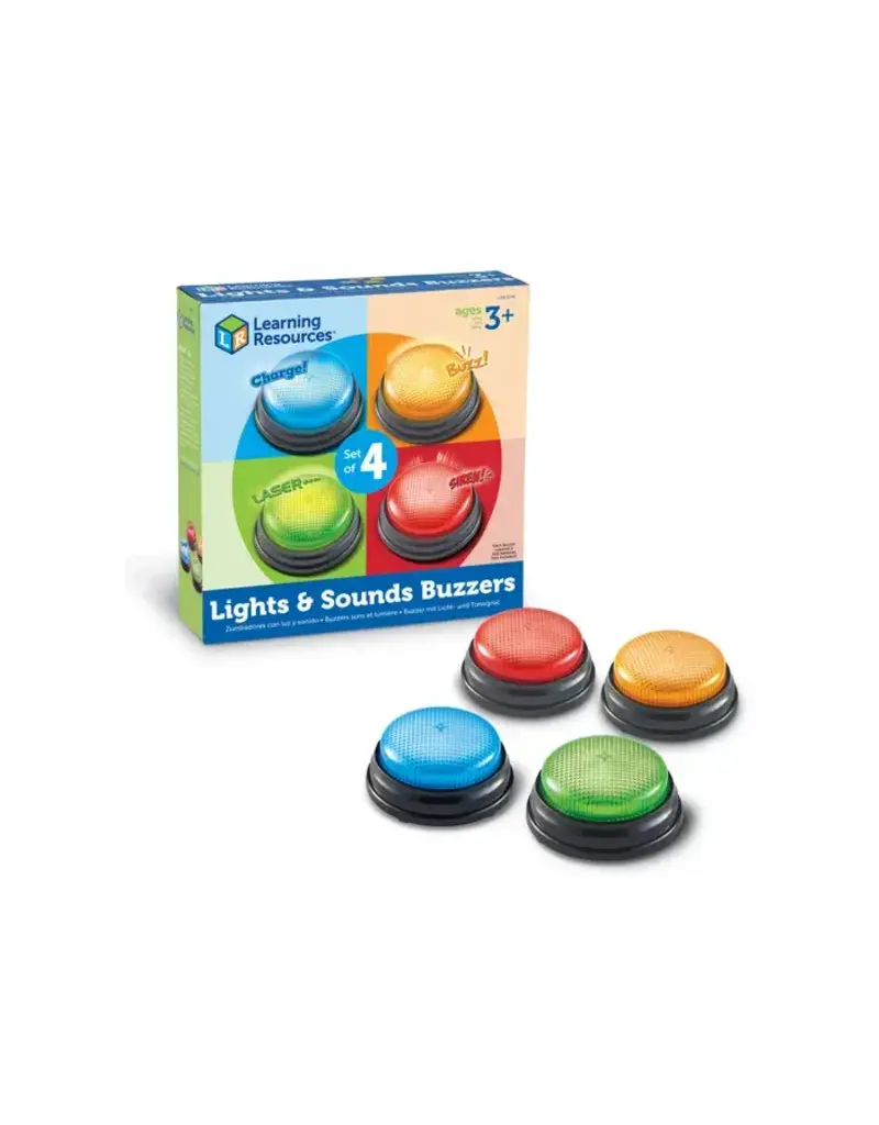 Learning Resources Lights & Sounds Answer Buzzers (Set of 4)