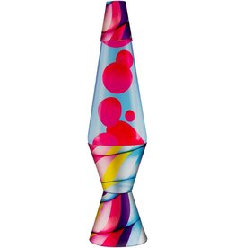 Lava Lite Classic Lava Lamp - Pink Lava/Light Blue Liquid/Candy Swirl Decal Base - 14.5" 14.5''