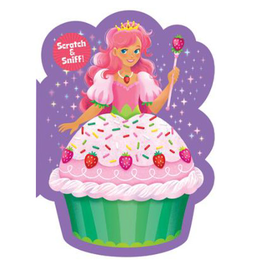 Playhouse Card - Happy Birthday - Strawberry Princess Cupcake Scratch & Sniff