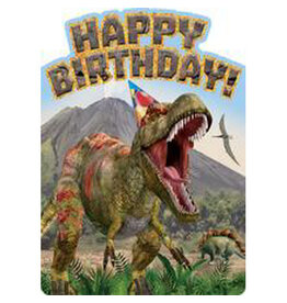 Paper House Production Card - Happy Birthday Dinosaur