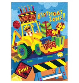 Playhouse Card - Happy Birthday - Birthday Backhoe Foil Card