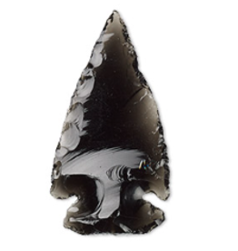 Squire Boone Village Rock/Mineral Collector Box - Obsidian Arrowhead Replica