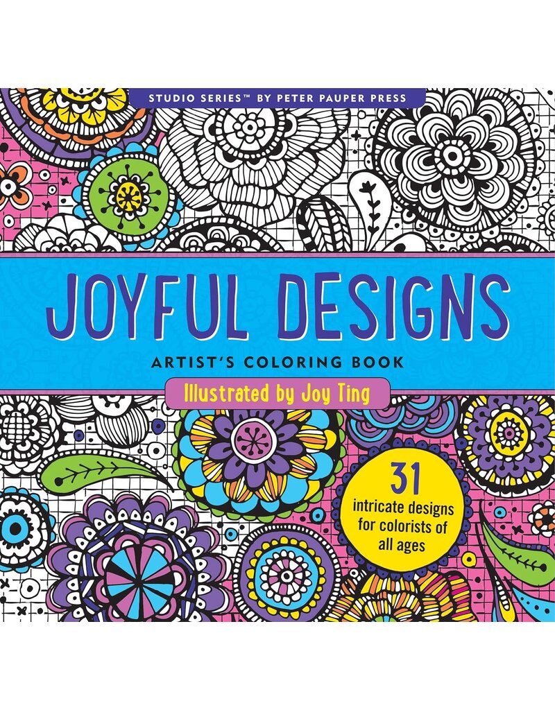 Peter Pauper Press Artist's Studio Coloring Book - Joyful Designs