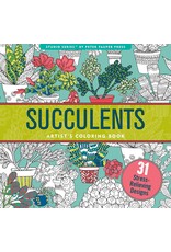 Peter Pauper Press Artist's Studio Coloring Book - Succulents