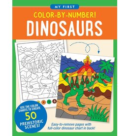 Peter Pauper Press Book Color-by-Number! Dinosaurs