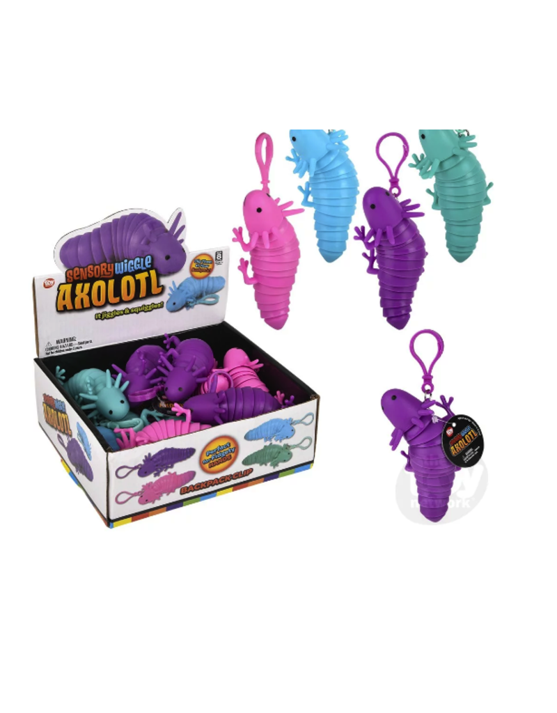 The toy network Fidget Wiggle Sensory Axolotl Backpack Clip